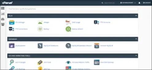 Free cPanel control panel with shared hosting
